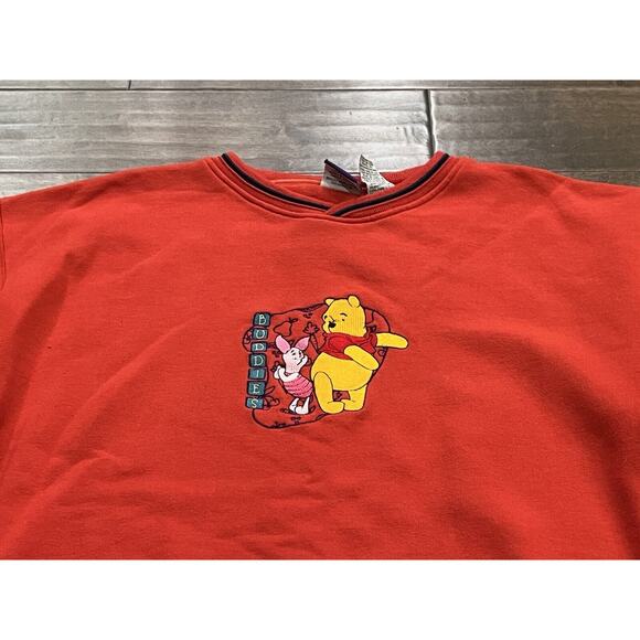 Vintage Pooh 100 Acre Collection Red Buddies Long Sleeve Sweatshirt Size XL - Picture 4 of 11